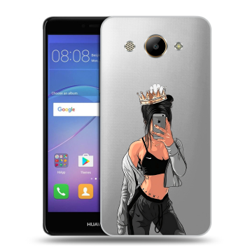 Силиконовый чехол на Huawei Y3 (2017) с принтом Женские принты