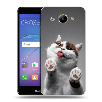 Силиконовый чехол на Huawei Y3 (2017) с принтом Коты