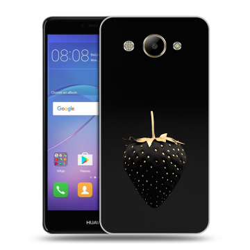 Силиконовый чехол на Huawei Y3 (2017) с принтом Черная клубника