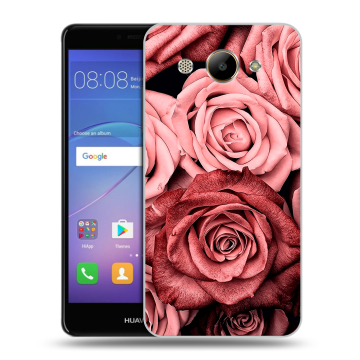 Силиконовый чехол на Huawei Y3 (2017) с принтом Цветы розы Силиконовый чехол на Huawei Y3 (2017) с принтом Цветы розы