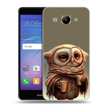 Силиконовый чехол на Huawei Y3 (2017) с принтом Сова