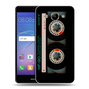 Силиконовый чехол на Huawei Y3 (2017) с принтом Кассета