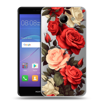 Силиконовый чехол на Huawei Y3 (2017) с принтом Розы