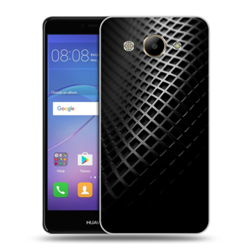 Силиконовый чехол на Huawei Y3 (2017) с принтом Текстура металла