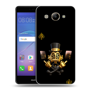 Силиконовый чехол на Huawei Y3 (2017) с принтом Золотой скрудж макдак Силиконовый чехол на Huawei Y3 (2017) с принтом Золотой скрудж макдак