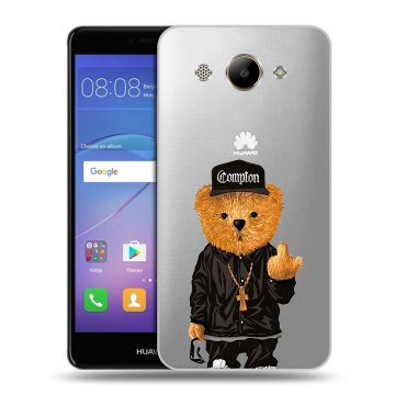 Силиконовый чехол на Huawei Y3 (2017) с принтом Плюшевый медведь