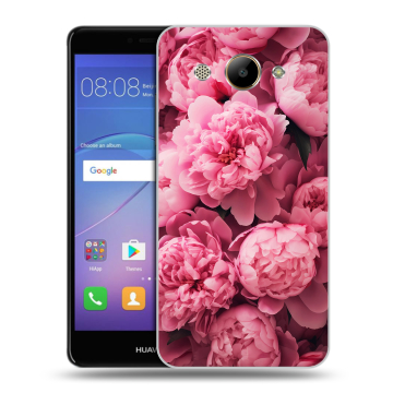 Силиконовый чехол на Huawei Y3 (2017) с принтом цветы пионы