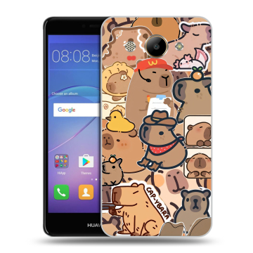 Силиконовый чехол на Huawei Y3 (2017) с принтом капибара Силиконовый чехол на Huawei Y3 (2017) с принтом капибара