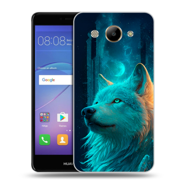 Силиконовый чехол на Huawei Y3 (2017) с принтом бабочки саккура Силиконовый чехол на Huawei Y3 (2017) с принтом бабочки саккура