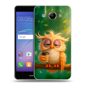 Силиконовый чехол на Huawei Y3 (2017) с принтом сова