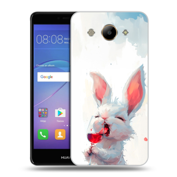 Силиконовый чехол на Huawei Y3 (2017) с принтом кролик зайчик