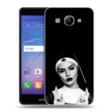 Силиконовый чехол на Huawei Y3 (2017) с принтом монашка Силиконовый чехол на Huawei Y3 (2017) с принтом монашка