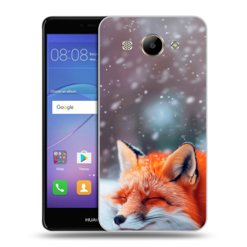 Силиконовый чехол на Huawei Y3 (2017) с принтом лиса Силиконовый чехол на Huawei Y3 (2017) с принтом лиса