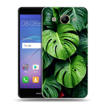 Силиконовый чехол на Huawei Y3 (2017) с принтом Листья Силиконовый чехол на Huawei Y3 (2017) с принтом Листья