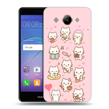 Силиконовый чехол на Huawei Y3 (2017) с принтом Hello Kitty Хелоу Кити