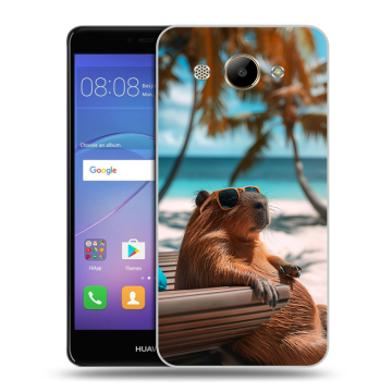 Силиконовый чехол на Huawei Y3 (2017) с принтом Капибара