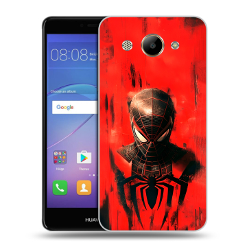 Силиконовый чехол на Huawei Y3 (2017) с принтом человек паук spiderman