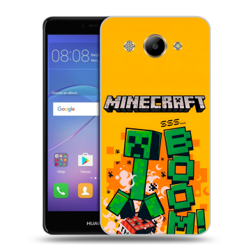 Силиконовый чехол на Huawei Y3 (2017) с принтом Майнкрафт Minecraft