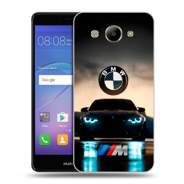 Силиконовый чехол на Huawei Y3 (2017) с принтом БМВ BMW