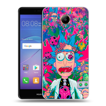 Силиконовый чехол на Huawei Y3 (2017) с принтом Рик и Морти Rick Morty