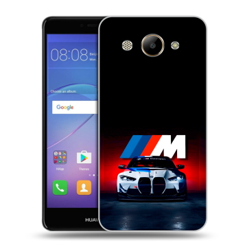 Силиконовый чехол на Huawei Y3 (2017) с принтом БМВ BMW