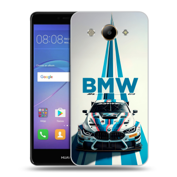Силиконовый чехол на Huawei Y3 (2017) с принтом БМВ BMW