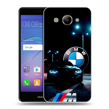 Силиконовый чехол на Huawei Y3 (2017) с принтом БМВ BMW
