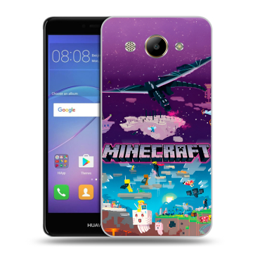 Силиконовый чехол на Huawei Y3 (2017) с принтом Майнкрафт Minecraft