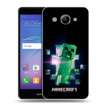 Силиконовый чехол на Huawei Y3 (2017) с принтом Майнкрафт Minecraft