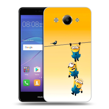 Силиконовый чехол на Huawei Y3 (2017) с принтом Миньоны