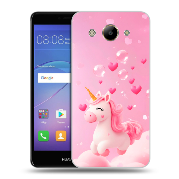 Силиконовый чехол на Huawei Y3 (2017) с принтом Единорог