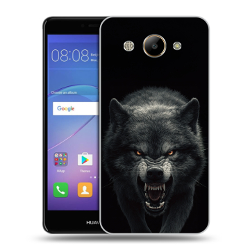 Силиконовый чехол на Huawei Y3 (2017) с принтом Волк Силиконовый чехол на Huawei Y3 (2017) с принтом Волк