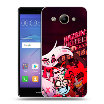 Силиконовый чехол на Huawei Y3 (2017) с принтом Hazbin Hotel Отель Хазбин Силиконовый чехол на Huawei Y3 (2017) с принтом Hazbin Hotel Отель Хазбин