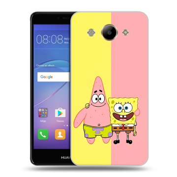 Силиконовый чехол на Huawei Y3 (2017) с принтом Спанч боб Спанчбоб Силиконовый чехол на Huawei Y3 (2017) с принтом Спанч боб Спанчбоб