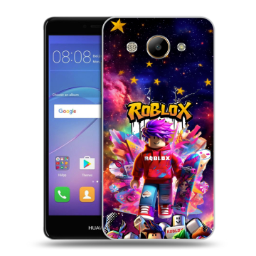 Силиконовый чехол на Huawei Y3 (2017) с принтом Roblox Роблокс
