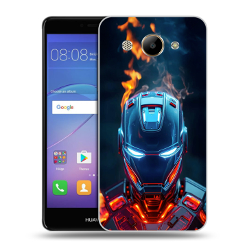 Силиконовый чехол на Huawei Y3 (2017) с принтом IronMan Железный человек Силиконовый чехол на Huawei Y3 (2017) с принтом IronMan Железный человек
