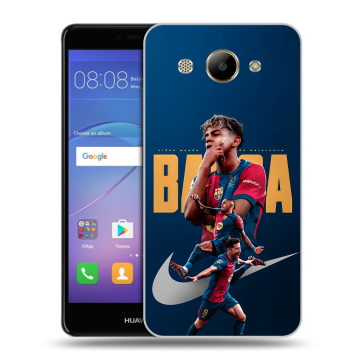 Силиконовый чехол на Huawei Y3 (2017) с принтом Барселона Barca Yamal 