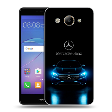 Силиконовый чехол на Huawei Y3 (2017) с принтом Mercedes Мерседес Силиконовый чехол на Huawei Y3 (2017) с принтом Mercedes Мерседес
