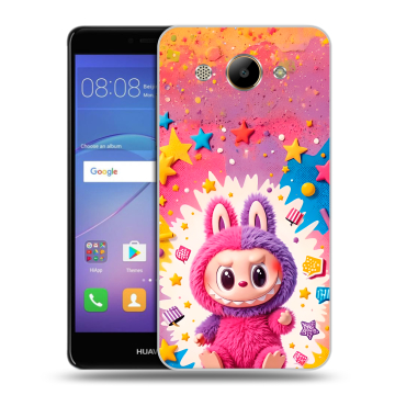 Силиконовый чехол на Huawei Y3 (2017) с принтом Labubu Лабубу