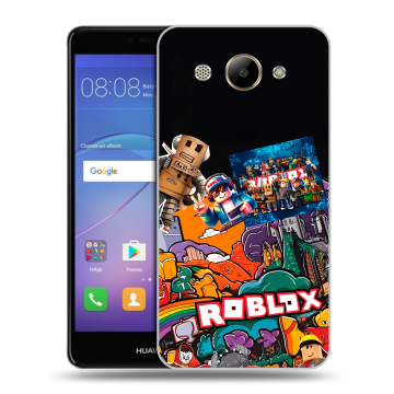 Силиконовый чехол на Huawei Y3 (2017) с принтом Roblox Роблокс