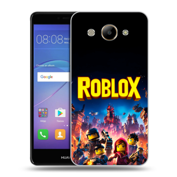 Силиконовый чехол на Huawei Y3 (2017) с принтом Roblox Роблокс