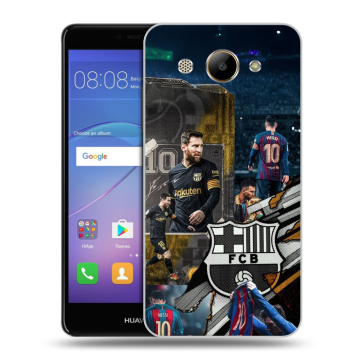 Силиконовый чехол на Huawei Y3 (2017) с принтом Messi Barcelona
