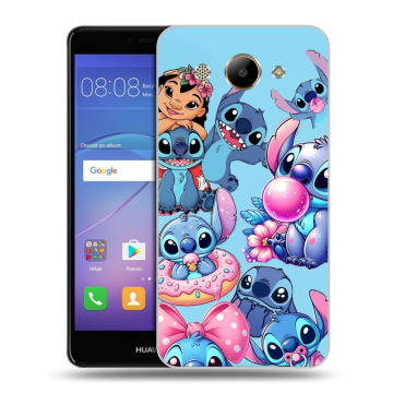 Силиконовый чехол на Huawei Y3 (2017) с принтом Лило и Стич Силиконовый чехол на Huawei Y3 (2017) с принтом Лило и Стич