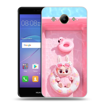 Силиконовый чехол на Huawei Y3 (2017) с принтом Labubu Лабубу