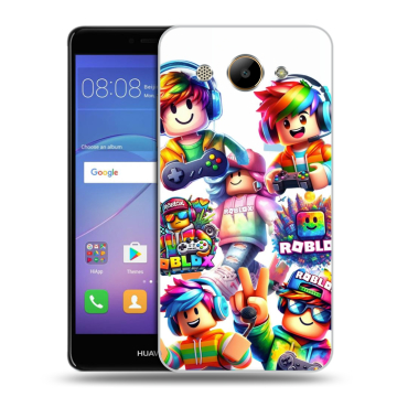 Силиконовый чехол на Huawei Y3 (2017) с принтом Roblox Роблокс