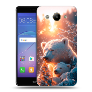 Силиконовый чехол на Huawei Y3 (2017) с принтом Новый год Силиконовый чехол на Huawei Y3 (2017) с принтом Новый год