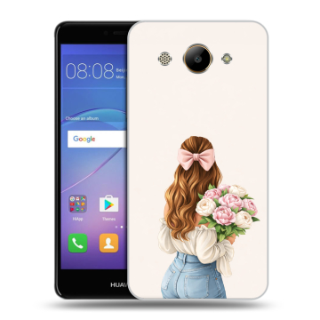 Силиконовый чехол на Huawei Y3 (2017) с принтом женский