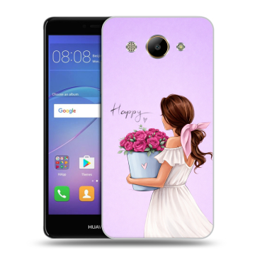 Силиконовый чехол на Huawei Y3 (2017) с принтом женский