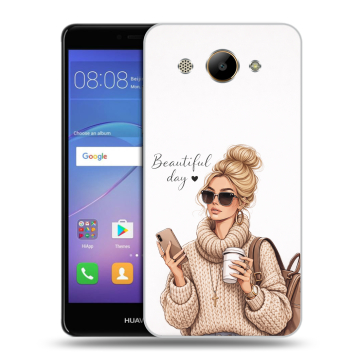 Силиконовый чехол на Huawei Y3 (2017) с принтом женский Силиконовый чехол на Huawei Y3 (2017) с принтом женский