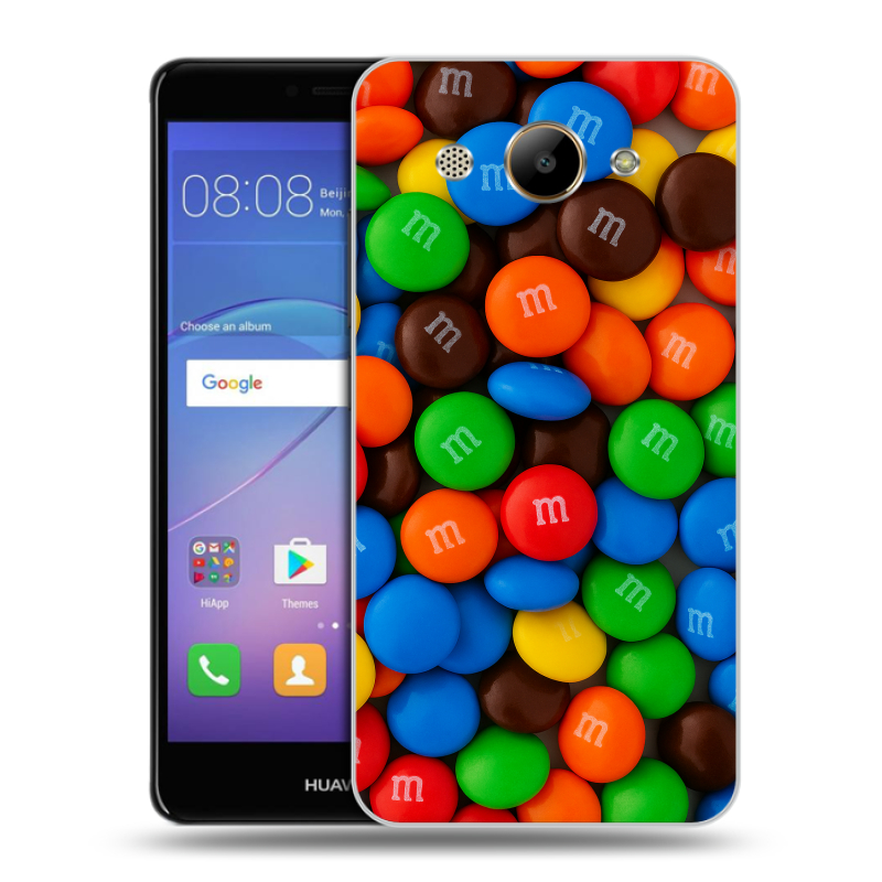 Силиконовый чехол на Huawei Y3 (2017) с принтом Конфеты Силиконовый чехол на Huawei Y3 (2017) с принтом Конфеты